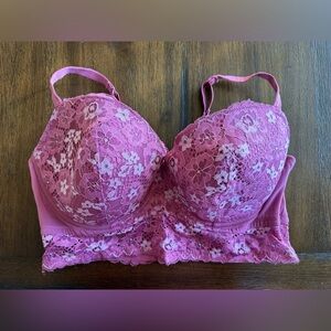 Adore Me Women’s Lace Push-Up Bra in Pink- size 40DD